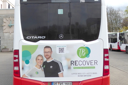 Fahrzeugwerbung am Heck Physiotherapie