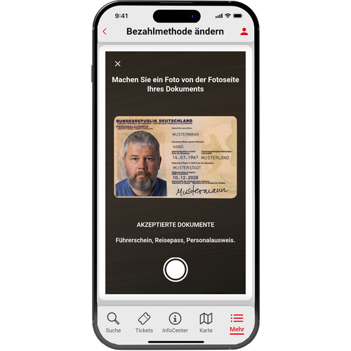 Vestische App Lastschrift Personalausweis fotografieren