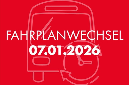 Grafik zum Fahrplanwechsel am 7.1.2026