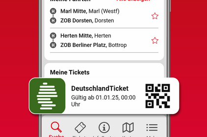 DeutschlandTicket in der Vestische App