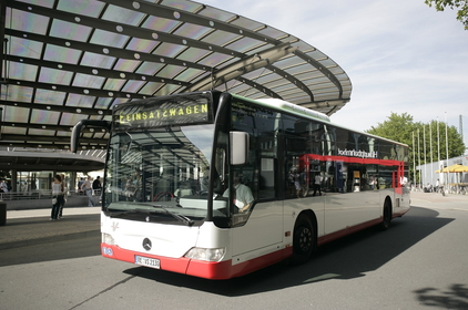 Foto eines Einsatzwagens am ZOB in Recklinghausen