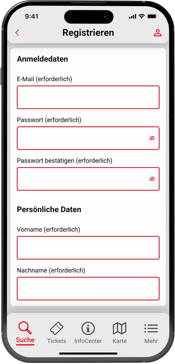 Vestische App Registrierung