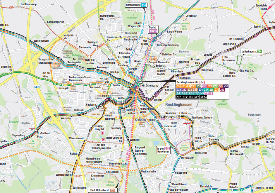 Liniennetzplan Recklinghausen