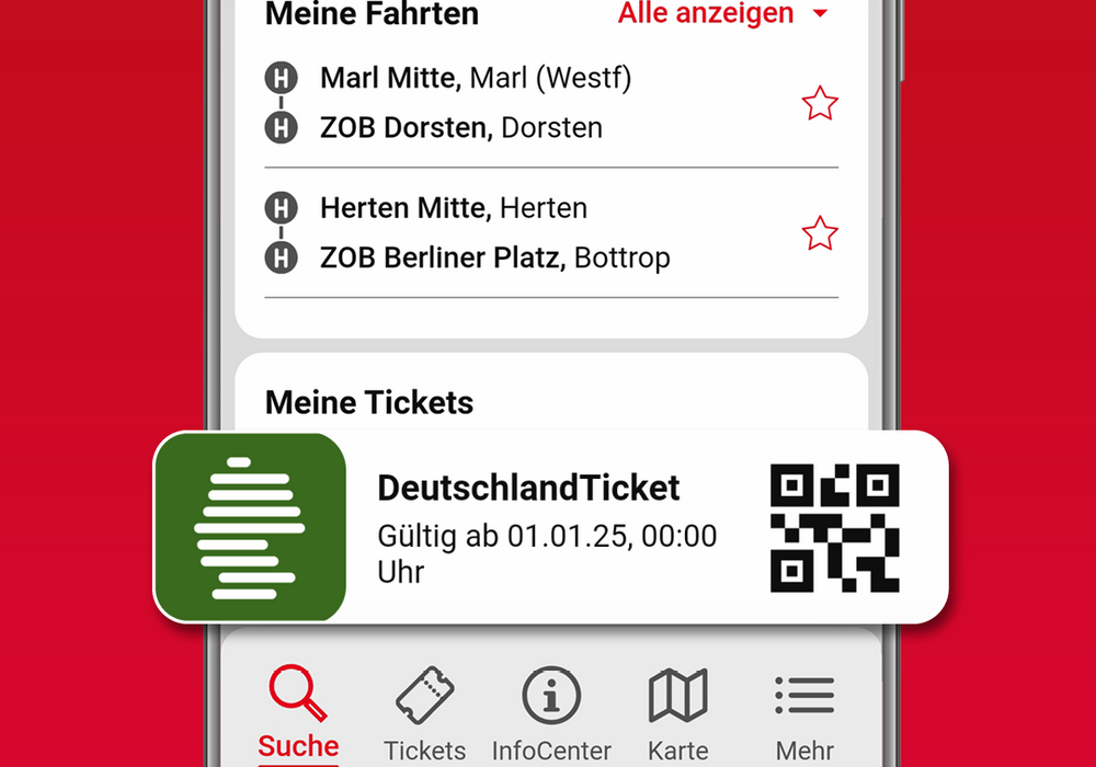DeutschlandTicket in der Vestische App