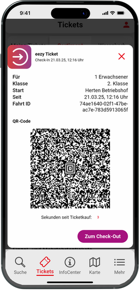 Vestische App eezy.nrw Barcode
