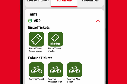 Einzel- und MehrfahrtenTickets in der Vestische App