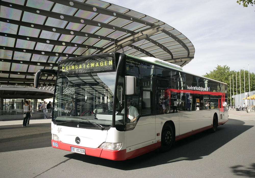 Foto eines Einsatzwagens am ZOB in Recklinghausen