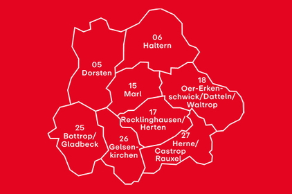 Bedienungsgebiet der Vestischen
