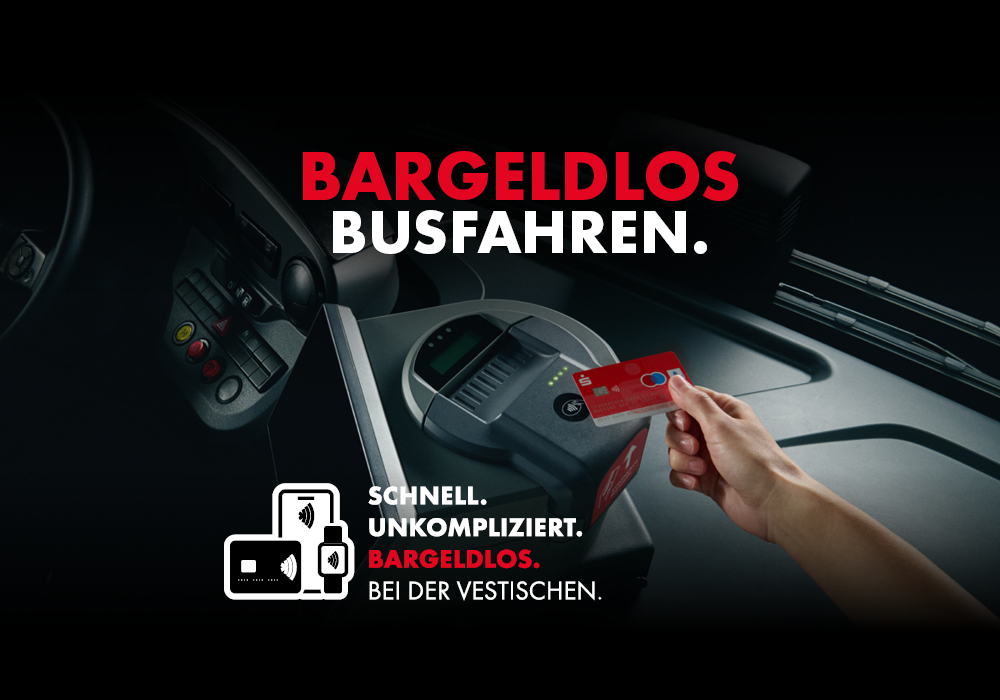 Im Bus mit Karte zahlen